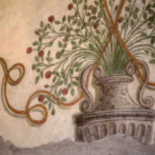 Un dettaglio degli affreschi della Casina del Cardinal Bessarione Un dettaglio degli affreschi della Casina del Cardinal Bessarione