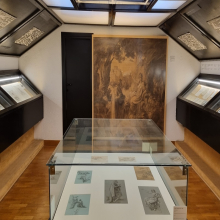 Sala seconda, particolare con i disegni di Cesare Fracassini (1838-1868) Sala seconda, particolare con i disegni di Cesare Fracassini (1838-1868)