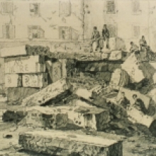 Carlo Dottarelli veduta di un monumento Carlo Dottarelli veduta di un monumento