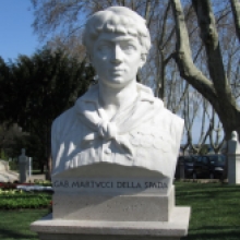 Passeggiata del Gianicolo, busto di Gabriele Martucci della Spada Passeggiata del Gianicolo, busto di Gabriele Martucci della Spada