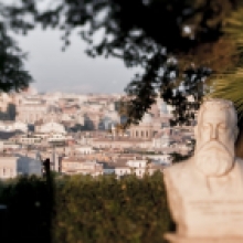 Passeggiata del Gianicolo, scorcio panorama Passeggiata del Gianicolo, scorcio panorama